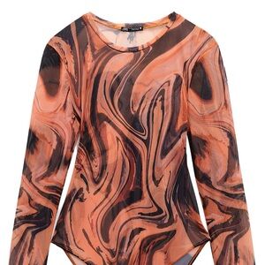 Zara Women's Vibrant Swirl Bodysuit